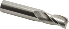 Hertel - 11/16", 1-3/8" LOC, 3/4" Shank Diam, 4" OAL, 3 Flute, Solid Carbide Square End Mill - Single End, Uncoated, 30° Helix, Centercutting, Right Hand Cut - Americas Industrial Supply