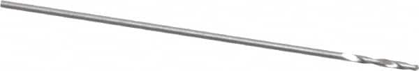 Hertel - 0.42mm 118° High Speed Steel Jobber Drill - Bright Finish, Spiral Flute, Straight Shank, 22mm OAL, Standard Point - Americas Industrial Supply