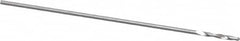 Hertel - 0.42mm 118° High Speed Steel Jobber Drill - Bright Finish, Spiral Flute, Straight Shank, 22mm OAL, Standard Point - Americas Industrial Supply