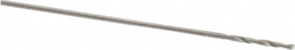 Hertel - 0.48mm 118° High Speed Steel Jobber Drill - Bright Finish, Spiral Flute, Straight Shank, 22mm OAL, Standard Point - Americas Industrial Supply