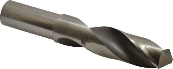Hertel - 1-1/8" 118° High Speed Steel Screw Machine Drill Bit - Bright Finish, Right Hand Cut, 4" Flute Length, 6-3/8" OAL - Americas Industrial Supply