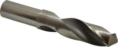 Hertel - 1-1/8" 118° High Speed Steel Screw Machine Drill Bit - Bright Finish, Right Hand Cut, 4" Flute Length, 6-3/8" OAL - Americas Industrial Supply