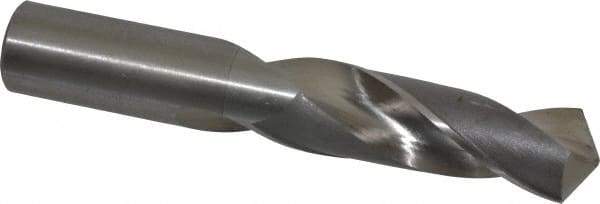 Hertel - 1" 118° High Speed Steel Screw Machine Drill Bit - Bright Finish, Right Hand Cut, 4" Flute Length, 6" OAL - Americas Industrial Supply