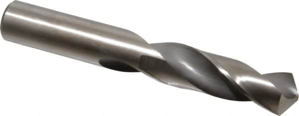 Hertel - 25/32" 118° High Speed Steel Screw Machine Drill Bit - Bright Finish, Right Hand Cut, 3-1/4" Flute Length, 5-1/8" OAL - Americas Industrial Supply