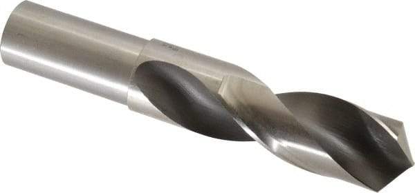 Hertel - 1-3/8" 118° High Speed Steel Screw Machine Drill Bit - Bright Finish, Right Hand Cut, 4-1/2" Flute Length, 7-1/8" OAL - Americas Industrial Supply