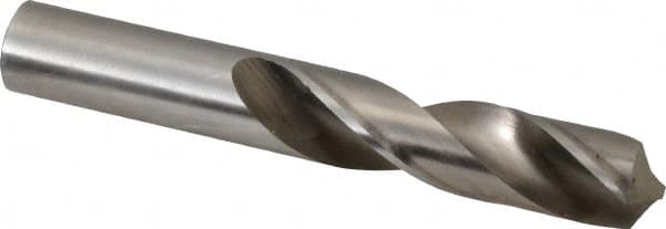 Hertel - 43/64" 118° High Speed Steel Screw Machine Drill Bit - Bright Finish, Right Hand Cut, 2-7/8" Flute Length, 4-5/8" OAL - Americas Industrial Supply