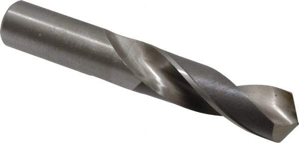 Hertel - 59/64" 118° High Speed Steel Screw Machine Drill Bit - Bright Finish, Right Hand Cut, 3-3/4" Flute Length, 5-3/4" OAL - Americas Industrial Supply