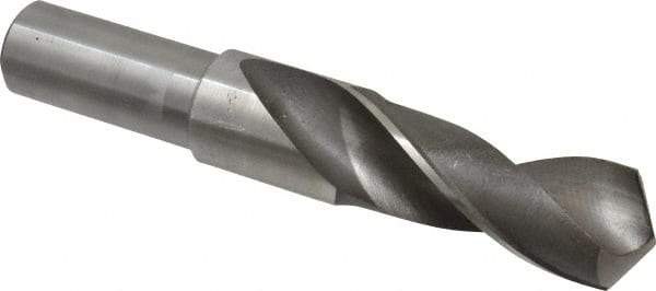 Hertel - 1-3/16" 118° High Speed Steel Screw Machine Drill Bit - Bright Finish, Right Hand Cut, 4-1/4" Flute Length, 6-5/8" OAL - Americas Industrial Supply