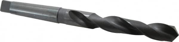 Hertel - 1-7/32", 4MT 118° Point High Speed Steel Taper Shank Drill Bit - Oxide Finish, 7-1/2" Flute Length, 13-1/8" OAL - Americas Industrial Supply