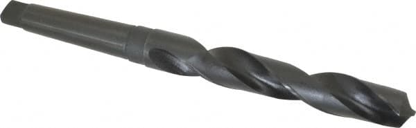 Hertel - 1-1/16", 3MT 118° Point High Speed Steel Taper Shank Drill Bit - Oxide Finish, 6-5/8" Flute Length, 11-1/4" OAL - Americas Industrial Supply