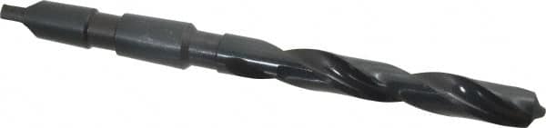Hertel - 13/16", 3MT 118° Point High Speed Steel Taper Shank Drill Bit - Oxide Finish, 6-1/8" Flute Length, 10-3/4" OAL - Americas Industrial Supply