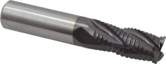 Guhring - 5/8" Diam, Fine Pitch, 1-1/4" LOC, 4 Flute Solid Carbide Roughing Square End Mill - FIREX Finish, 3-1/2" OAL, 5/8" Shank Diam, Single End, Centercutting - Americas Industrial Supply