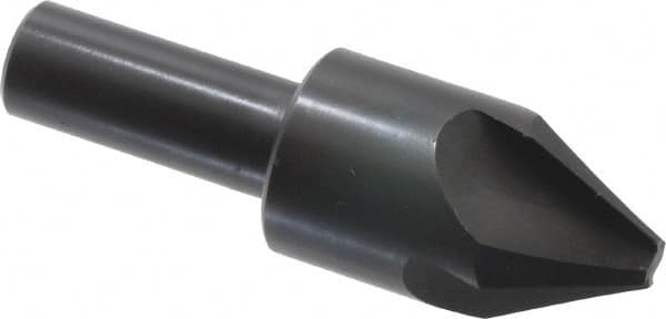 Hertel - 7/8" Head Diam, 1/2" Shank Diam, 4 Flute 60° High Speed Steel Countersink - Americas Industrial Supply
