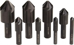 Hertel - 8 Piece, 1/4 to 1" Head Diam, 82° Included Angle, Countersink Set - Americas Industrial Supply