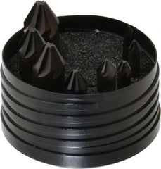 Hertel - 8 Piece, 1/4 to 1" Head Diam, 60° Included Angle, Countersink Set - Americas Industrial Supply