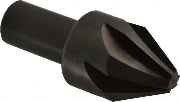 Hertel - 1-1/4" Head Diam, 3/4" Shank Diam, 6 Flute 60° High Speed Steel Countersink - Americas Industrial Supply