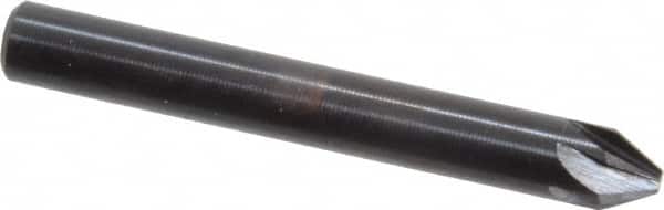 Hertel - 1/4" Head Diam, 1/4" Shank Diam, 6 Flute 60° High Speed Steel Countersink - Americas Industrial Supply