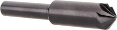 Hertel - 3/8" Head Diam, 1/4" Shank Diam, 6 Flute 100° High Speed Steel Countersink - 2" OAL, Straight Shank - Americas Industrial Supply