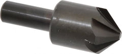 Hertel - 1" Head Diam, 1/2" Shank Diam, 6 Flute 90° High Speed Steel Countersink - 2-3/4" OAL, Straight Shank - Americas Industrial Supply