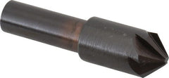 Hertel - 1/2" Head Diam, 3/8" Shank Diam, 6 Flute 90° High Speed Steel Countersink - Americas Industrial Supply