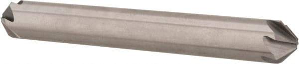 Hertel - 1/4" Head Diam, 1/4" Shank Diam, 6 Flute 90° High Speed Steel Countersink - 2" OAL, Straight Shank - Americas Industrial Supply