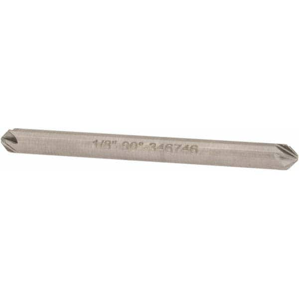 Hertel - 1/8" Head Diam, 1/8" Shank Diam, 6 Flute 90° High Speed Steel Countersink - Americas Industrial Supply