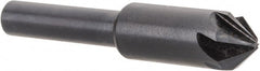 Hertel - 3/8" Head Diam, 1/4" Shank Diam, 6 Flute 82° High Speed Steel Countersink - Americas Industrial Supply