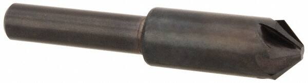 Hertel - 3/8" Head Diam, 1/4" Shank Diam, 6 Flute 90° High Speed Steel Countersink - Americas Industrial Supply