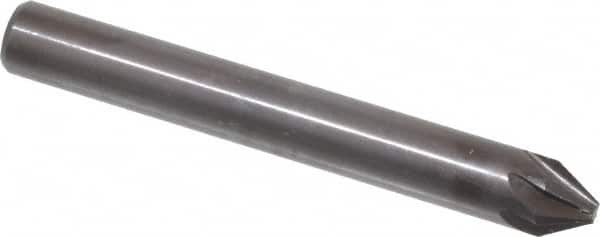 Hertel - 1/4" Head Diam, 1/4" Shank Diam, 6 Flute 60° High Speed Steel Countersink - Americas Industrial Supply