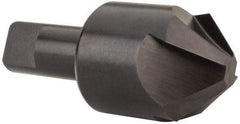 Hertel - 1-1/2" Head Diam, 3/4" Shank Diam, 4 Flute 90° High Speed Steel Countersink - 3-1/2" OAL, Straight Shank - Americas Industrial Supply