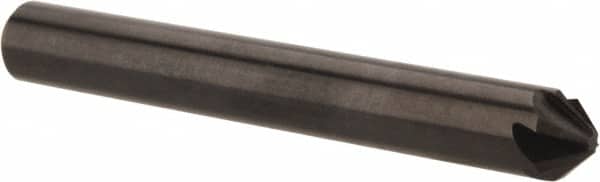 Hertel - 1/4" Head Diam, 1/4" Shank Diam, 6 Flute 82° High Speed Steel Countersink - Americas Industrial Supply