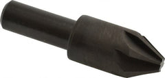 Hertel - 3/4" Head Diam, 1/2" Shank Diam, 6 Flute 60° High Speed Steel Countersink - Americas Industrial Supply