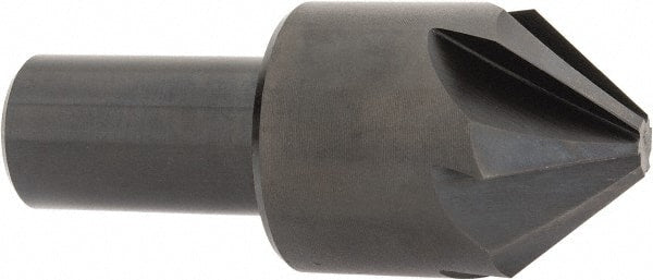 Hertel - 1-1/4" Head Diam, 3/4" Shank Diam, 6 Flute 82° High Speed Steel Countersink - Americas Industrial Supply
