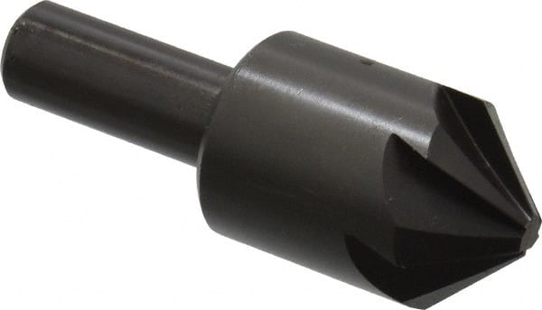 Hertel - 1" Head Diam, 1/2" Shank Diam, 6 Flute 90° High Speed Steel Countersink - Americas Industrial Supply