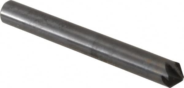 Hertel - 1/4" Head Diam, 1/4" Shank Diam, 6 Flute 100° High Speed Steel Countersink - Americas Industrial Supply