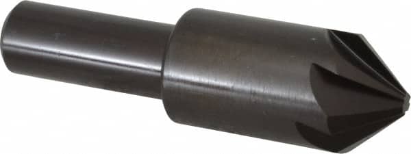 Hertel - 3/4" Head Diam, 1/2" Shank Diam, 6 Flute 82° High Speed Steel Countersink - Americas Industrial Supply
