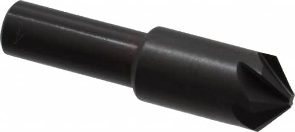 Hertel - 1/2" Head Diam, 3/8" Shank Diam, 6 Flute 100° High Speed Steel Countersink - Americas Industrial Supply