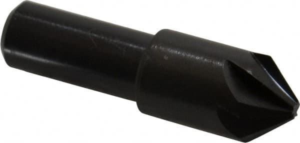 Hertel - 5/8" Head Diam, 1/2" Shank Diam, 6 Flute 82° High Speed Steel Countersink - Americas Industrial Supply