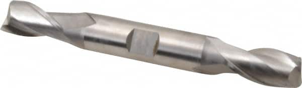 Hertel - 15mm, 1-1/8" LOC, 5/8" Shank Diam, 4-1/2" OAL, 2 Flute, Cobalt Square End Mill - Double End, Uncoated, Centercutting - Americas Industrial Supply