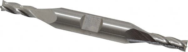 Hertel - 5mm, 9/16" LOC, 3/8" Shank Diam, 3-1/4" OAL, 4 Flute, Cobalt Square End Mill - Double End, Uncoated - Americas Industrial Supply