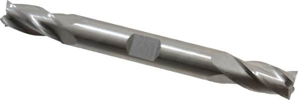 Hertel - 9mm, 3/4" LOC, 3/8" Shank Diam, 3-1/2" OAL, 4 Flute, Cobalt Square End Mill - Double End, Uncoated - Americas Industrial Supply