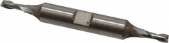 Hertel - 4mm, 7/16" LOC, 3/8" Shank Diam, 3-1/8" OAL, 2 Flute, Cobalt Square End Mill - Double End, Uncoated, Centercutting - Americas Industrial Supply