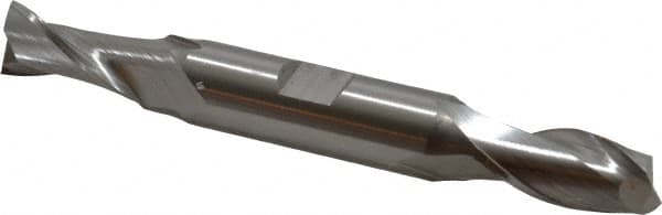Hertel - 14mm, 1-1/8" LOC, 5/8" Shank Diam, 4-1/2" OAL, 2 Flute, Cobalt Square End Mill - Double End, Uncoated, Centercutting - Americas Industrial Supply