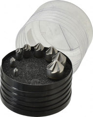 Hertel - 8 Piece, 1/4 to 1" Head Diam, 90° Included Angle, Countersink Set - Americas Industrial Supply