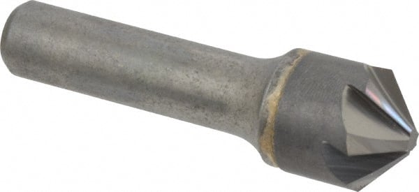 Hertel - 3/4" Head Diam, 1/2" Shank Diam, 6 Flute 100° Solid Carbide Countersink - Americas Industrial Supply