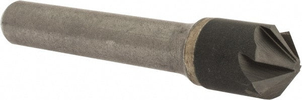 Hertel - 1/2" Head Diam, 3/8" Shank Diam, 6 Flute 100° Solid Carbide Countersink - Americas Industrial Supply