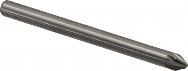 Hertel - 1/8" Head Diam, 1/8" Shank Diam, 6 Flute 60° Solid Carbide Countersink - Americas Industrial Supply