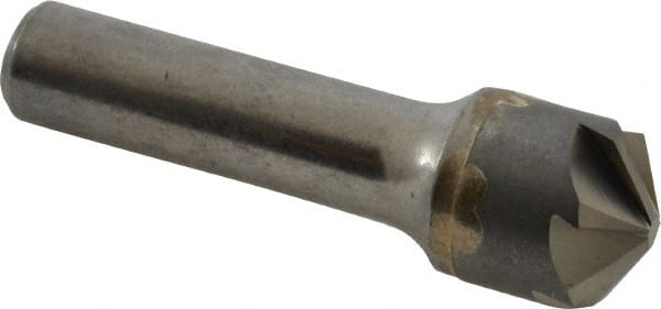 Hertel - 3/4" Head Diam, 1/2" Shank Diam, 6 Flute 120° Solid Carbide Countersink - Americas Industrial Supply