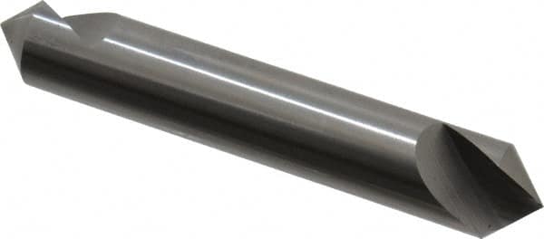 Hertel - 1/2" Head Diam, 1/2" Shank Diam, 1 Flute 90° Solid Carbide Countersink - Americas Industrial Supply