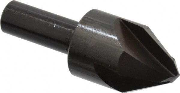 Hertel - 1" Head Diam, 1/2" Shank Diam, 4 Flute 60° High Speed Steel Countersink - Americas Industrial Supply